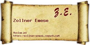 Zollner Emese névjegykártya